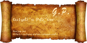 Gulyás Péter névjegykártya