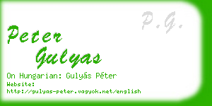 peter gulyas business card